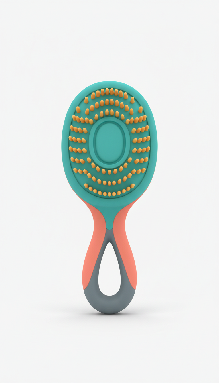 Cat grooming brush with soft bristles