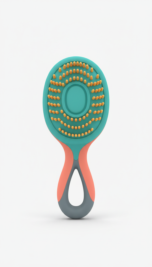 Cat grooming brush with soft bristles
